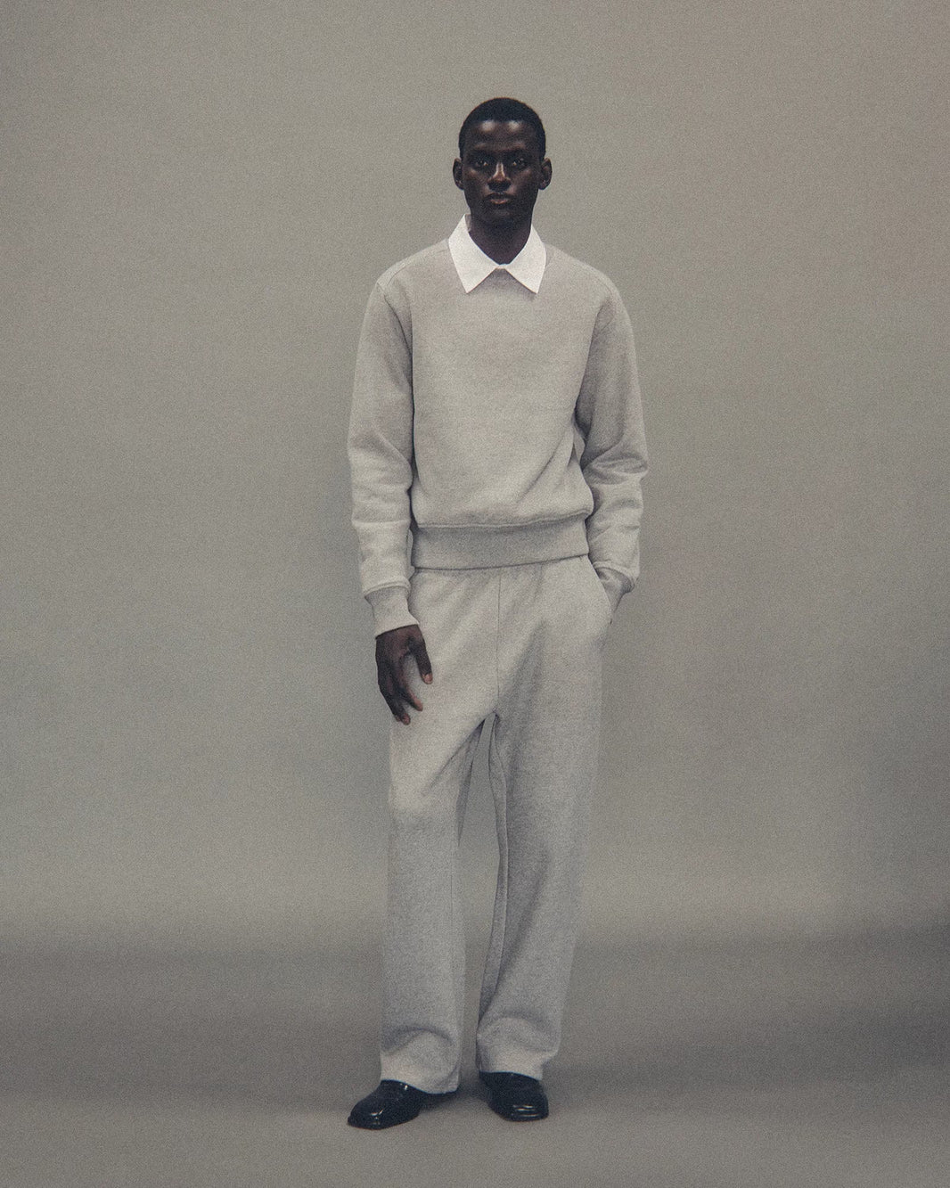 ENTIRE STUDIOS STRAIGHT LEG SWEATPANT_GREY MARLE