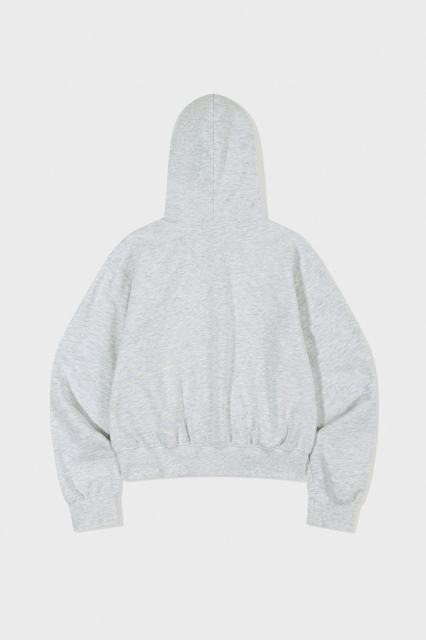 LOW CLASSIC Lc FLEECE-LINED ZIP-UP HOODIE LIGHT MELANGE_GREY