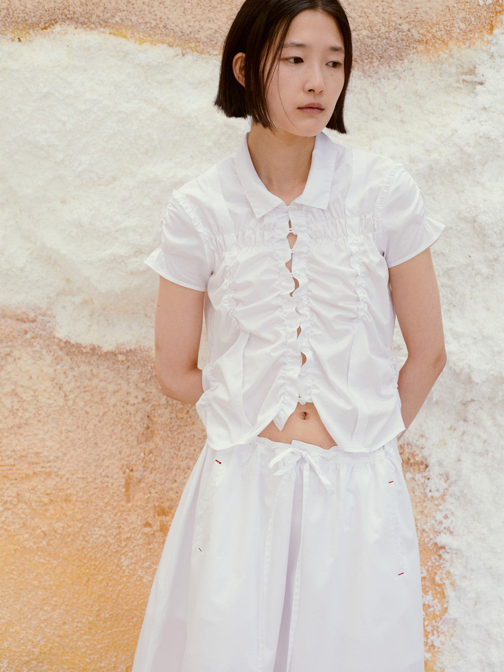 LOW CLASSIC WRINKLE HALF SLEEVE SHIRT_WHITE – BK Case