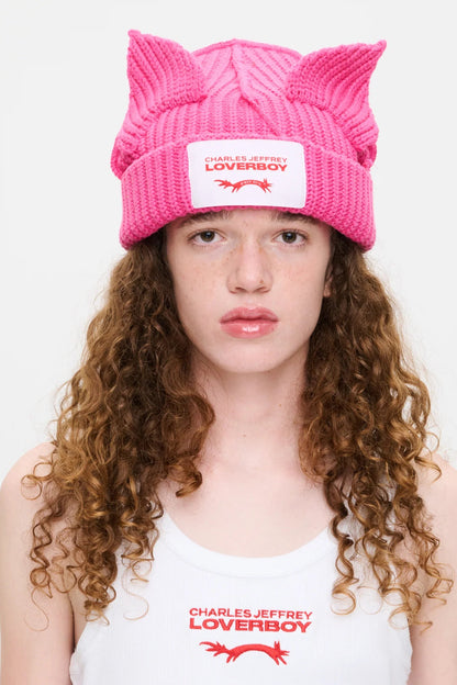 CHUNKY EARS BEANIE in PINK