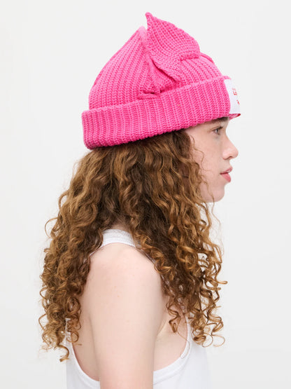 CHUNKY EARS BEANIE in PINK