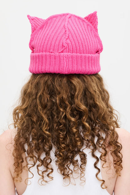 CHUNKY EARS BEANIE in PINK