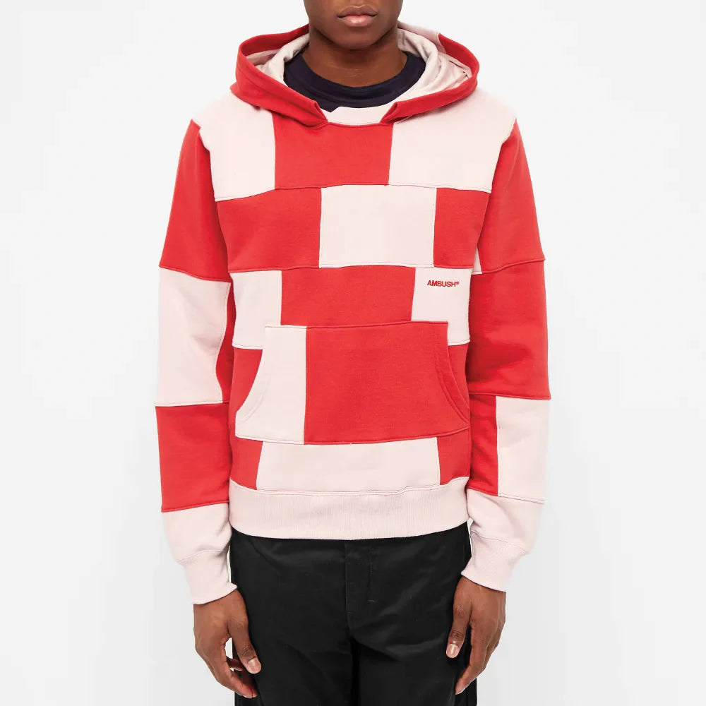 Ambush panel logo Hoodie Pink & Red