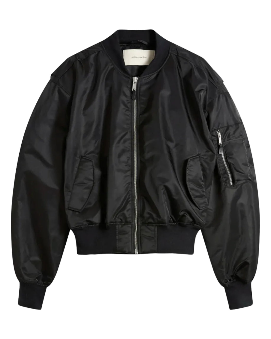 ENTIRE STUDIOS CROPPED BROAD BOMBER_BLACK