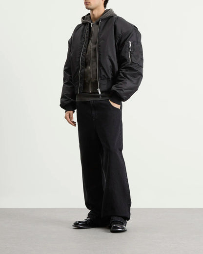 ENTIRE STUDIOS CROPPED BROAD BOMBER_BLACK