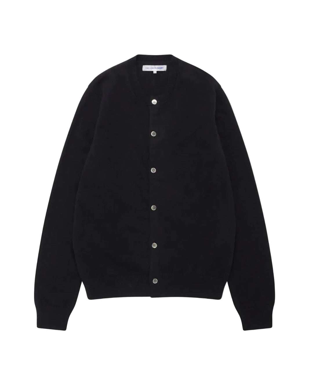 CDG SHIRT FOREVER ROUND NECK LAMBSWOOL CARDIGAN_BLACK