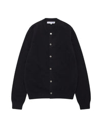 CDG SHIRT FOREVER ROUND NECK LAMBSWOOL CARDIGAN_BLACK