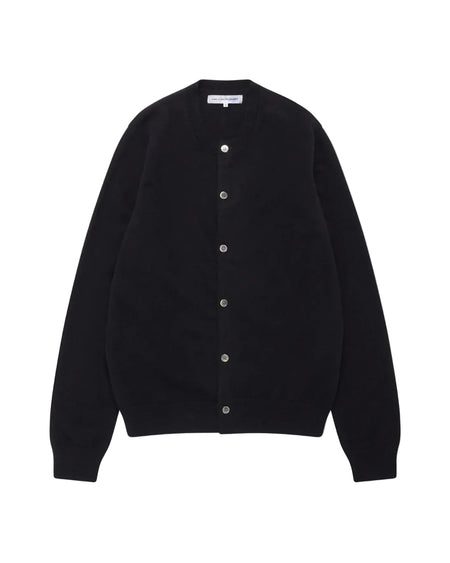 CDG SHIRT FOREVER ROUND NECK LAMBSWOOL CARDIGAN_BLACK