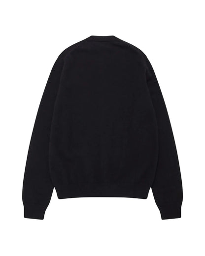 CDG SHIRT FOREVER ROUND NECK LAMBSWOOL CARDIGAN_BLACK
