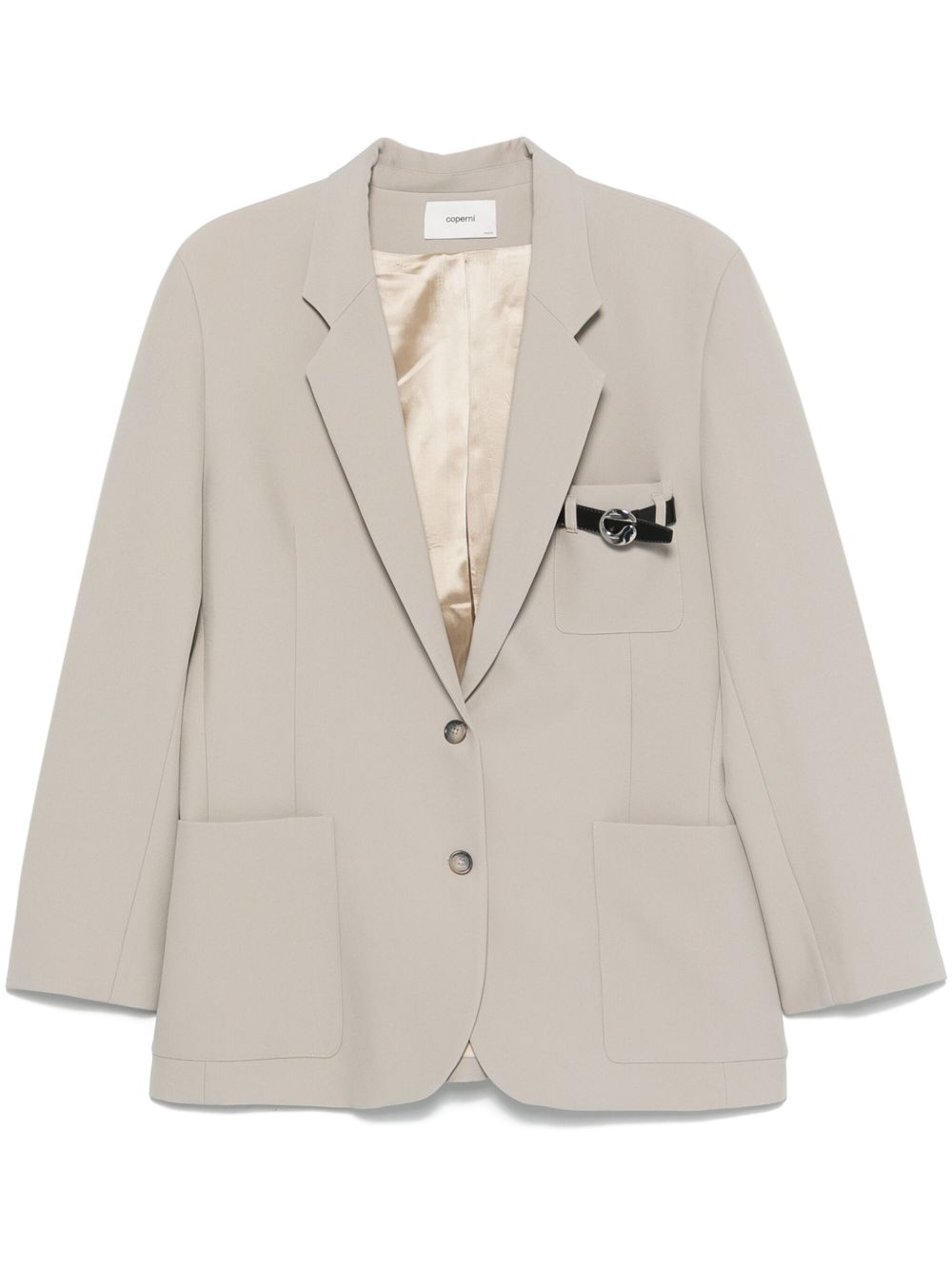 COPERNI WOVEN BELTED POCKET TAILORED JACKET