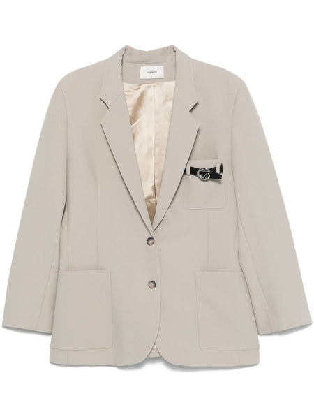 COPERNI WOVEN BELTED POCKET TAILORED JACKET
