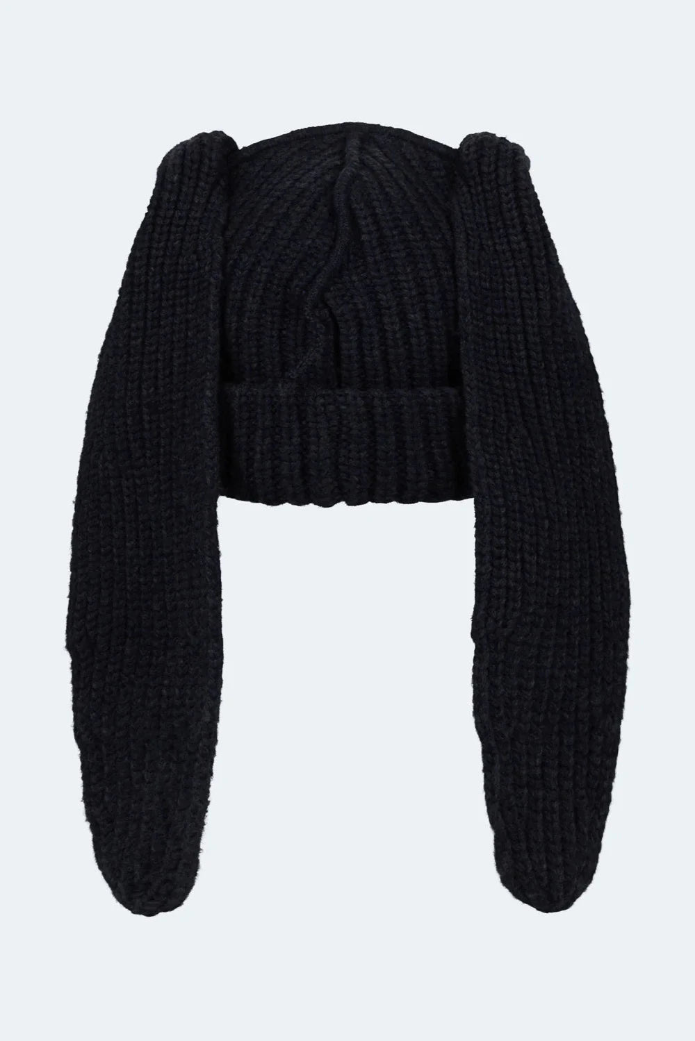 CHUNKY RABBIT BEANIE_BLACK