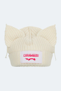 CHARLES JEFFREY LOVERBOY CHUNKY EARS BEANIE_WHITE