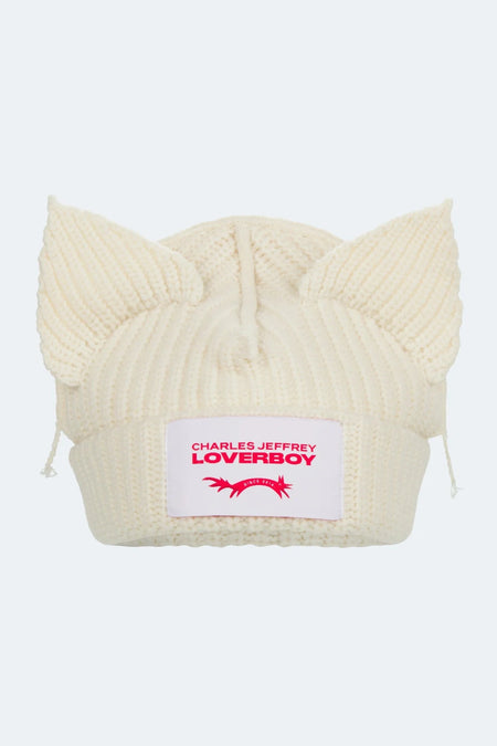 CHARLES JEFFREY LOVERBOY CHUNKY EARS BEANIE_WHITE