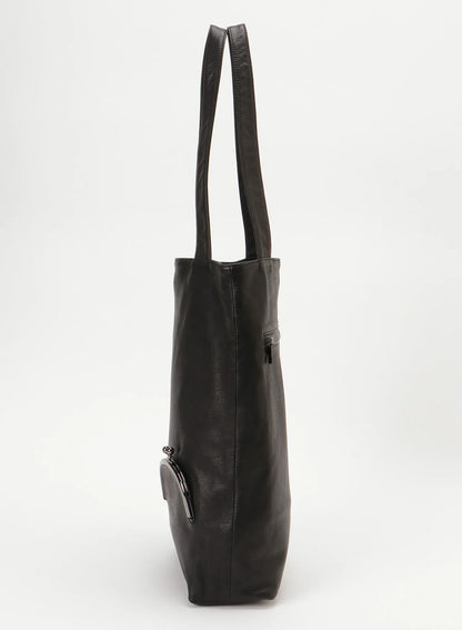 YOHJI YAMAMOTO DISCORD CLASP TOTE SMALL_BLACK