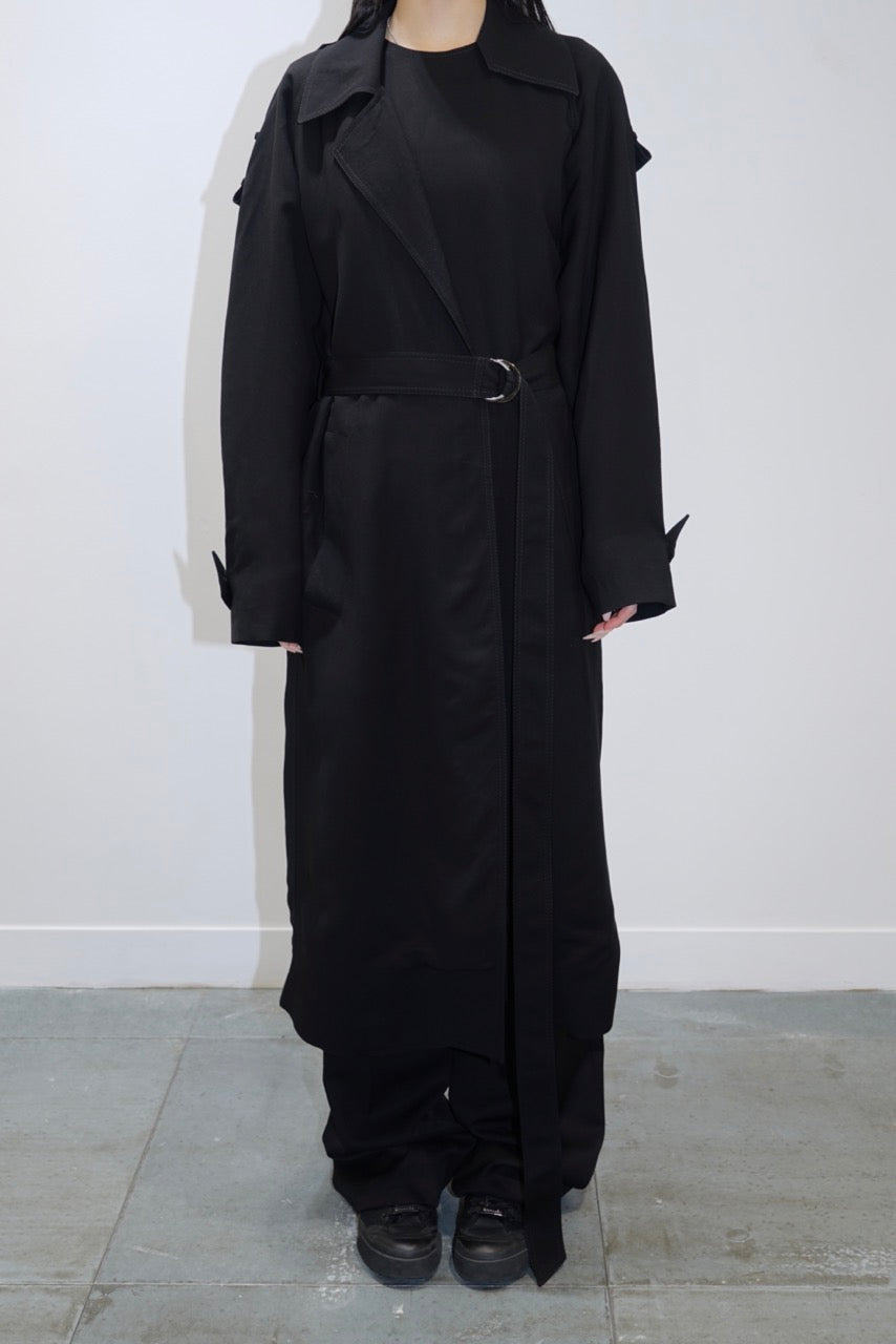 SITUATIONIST BLACK TRENCH COAT