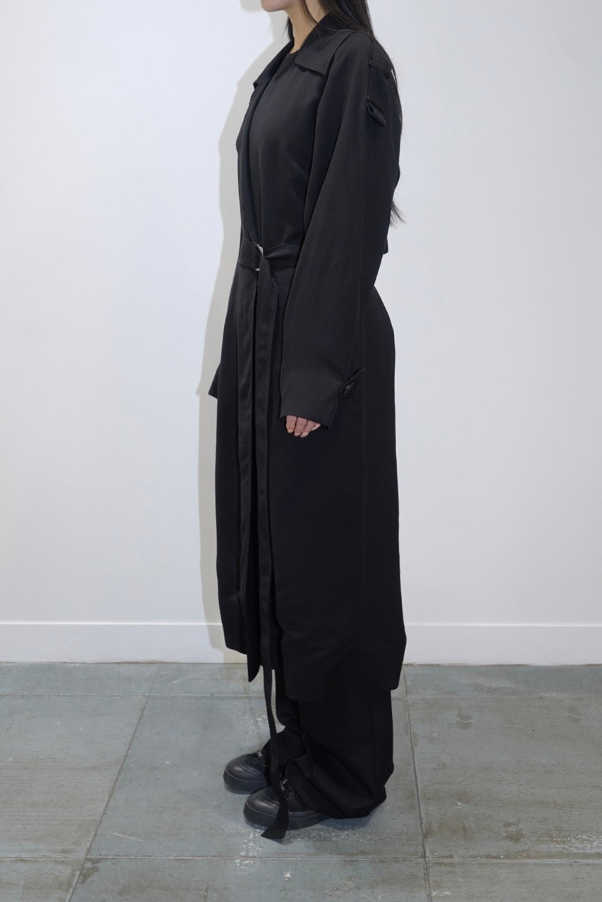 SITUATIONIST BLACK TRENCH COAT