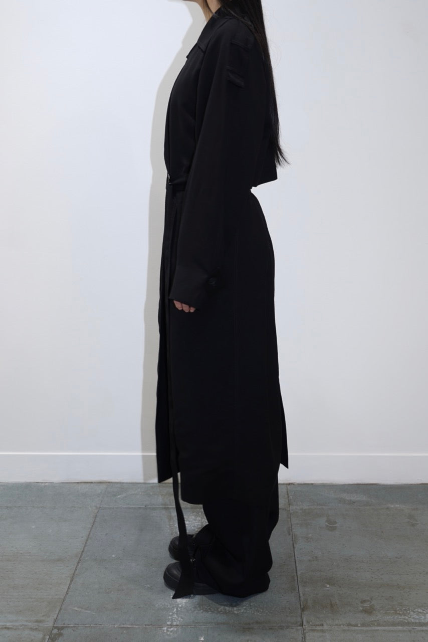 SITUATIONIST BLACK TRENCH COAT