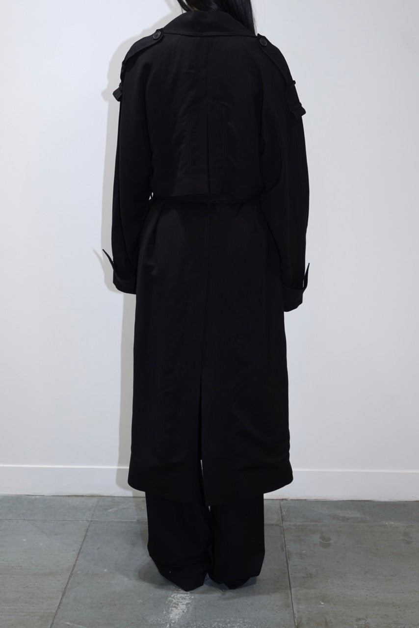 SITUATIONIST BLACK TRENCH COAT