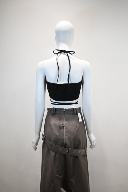ROKH STRAPS CROSS OVER CUT OUT TOP