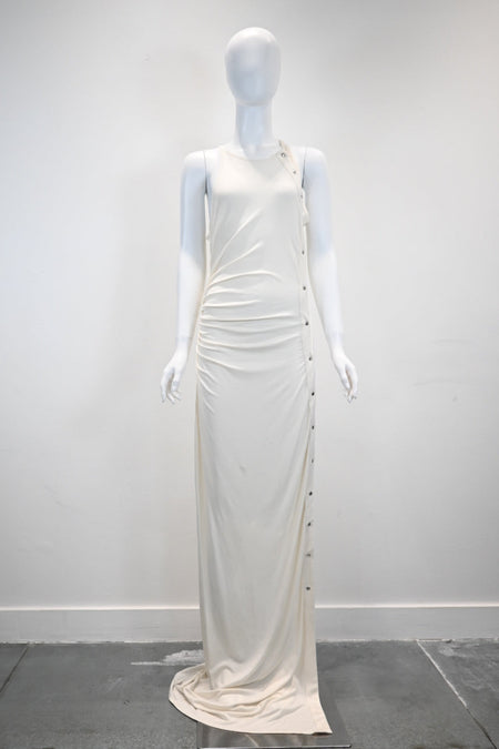 PRESSIAT GOBI DRESS_WHITE