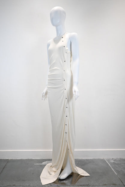 PRESSIAT GOBI DRESS_WHITE