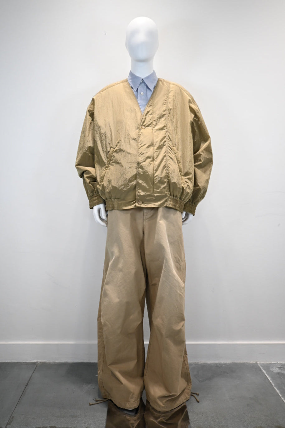 HED MAYNER CRINKLED TAFFETA BOMBER JACKET