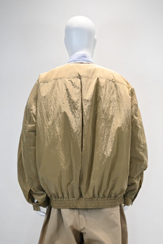 HED MAYNER CRINKLED TAFFETA BOMBER JACKET