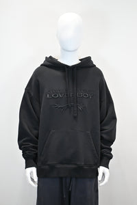 CHARLES JEFFREY LOVERBOY BLACK LOGO HOODIE