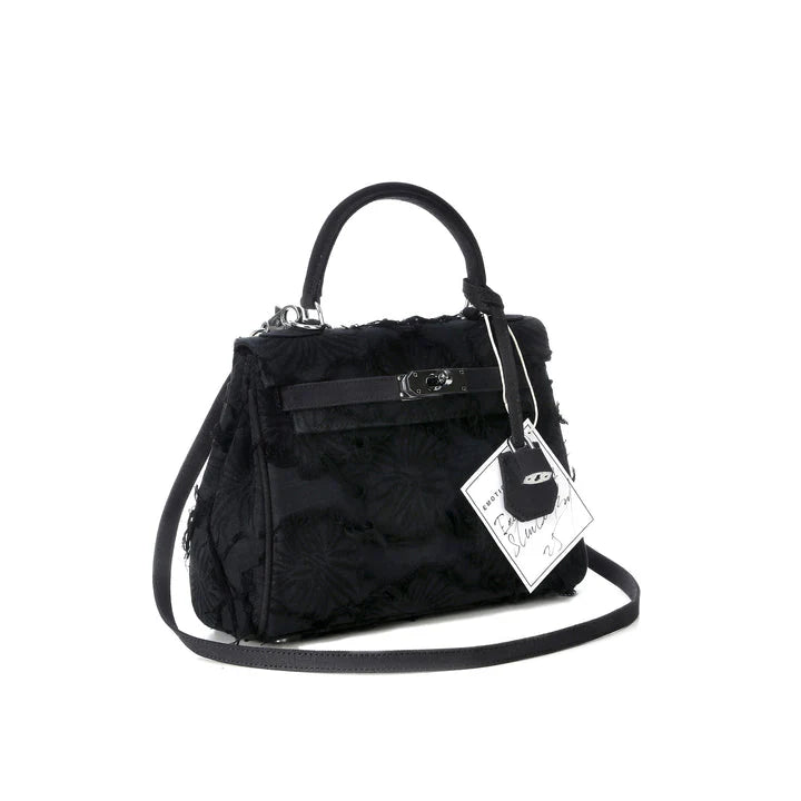 Emotional World Vintage Black Navy Shoulder Bag 25