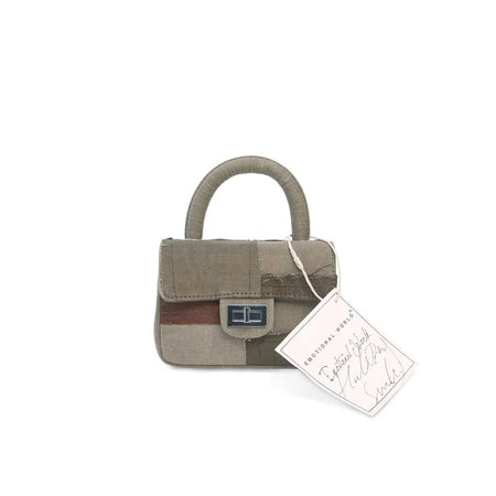 EMOTIONAL WORLD Vintage DK Brown Handle Bag Small