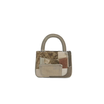 EMOTIONAL WORLD Vintage DK Brown Handle Bag Small