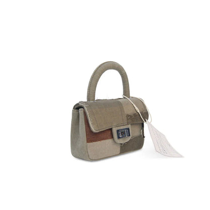 EMOTIONAL WORLD Vintage DK Brown Handle Bag Small