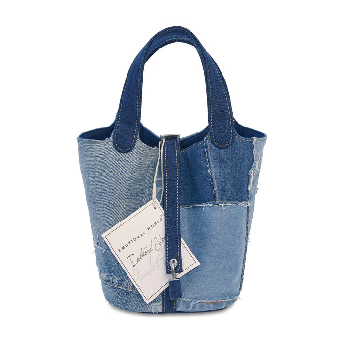 Emotional World Vintage Multi Denim Bucket Bag