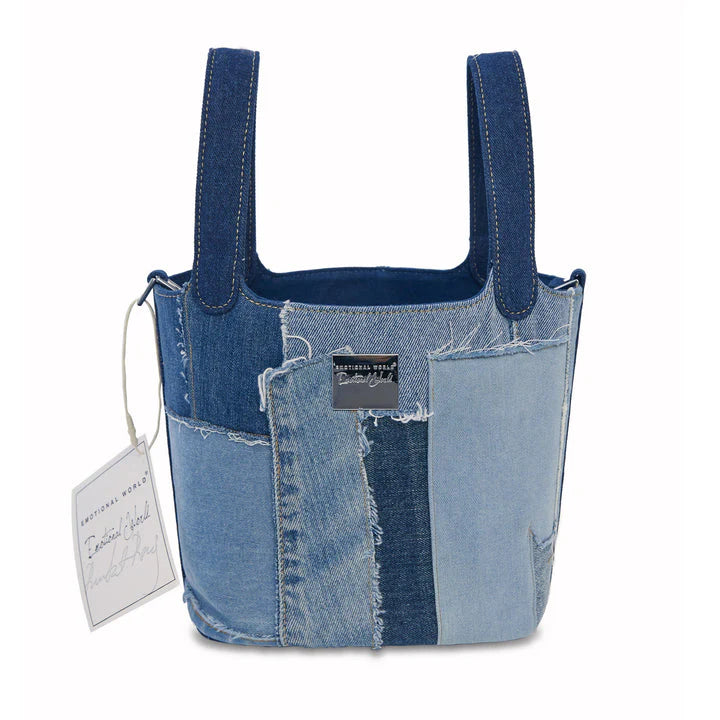 Emotional World Vintage Multi Denim Bucket Bag