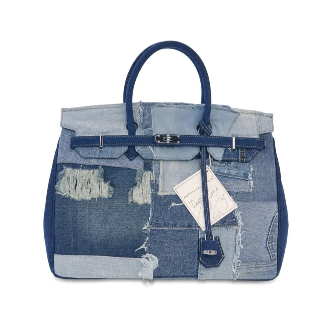 Emotional World Vintage Multi Denim Travel Bag 40