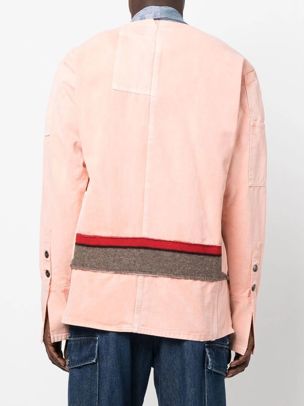 Greg Lauren Coral Blanket Stripe Jacket