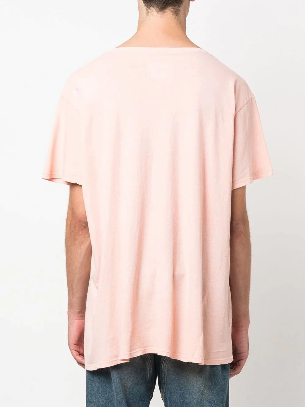 Greg Lauren Coral Plain Tee Coral