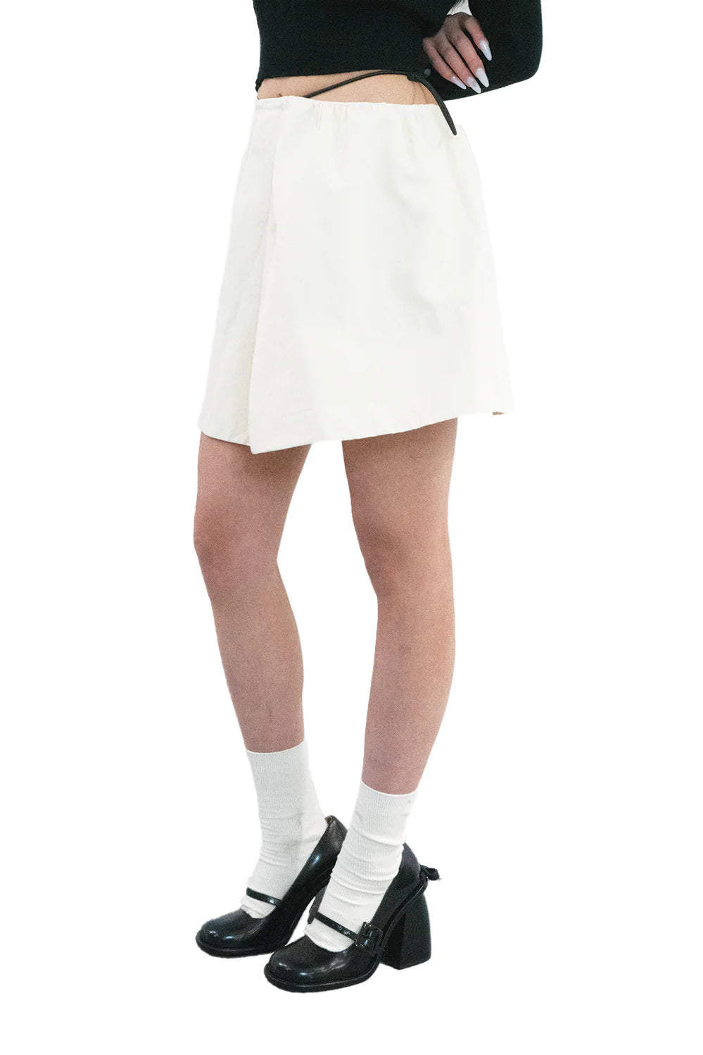 ShuShu Tong Drawstring Skirt White