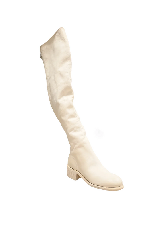 Guidi 7912 White Zip Boots