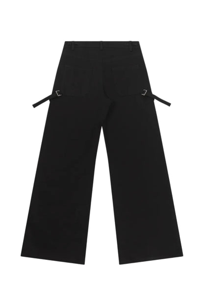 HELIOT EMIL GAIT DENIM TROUSERS_BLACK