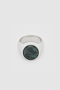 TOM WOOD OVAL GREEN MARBLE RING