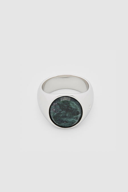 TOM WOOD OVAL GREEN MARBLE RING
