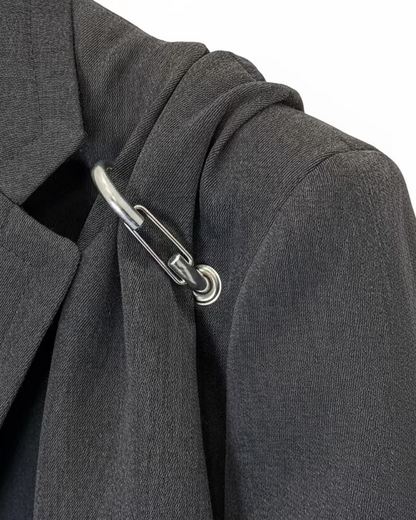 KOLOR DECONSTRUCTED ASYMMETRIC TAILORED WOOL BLAZER