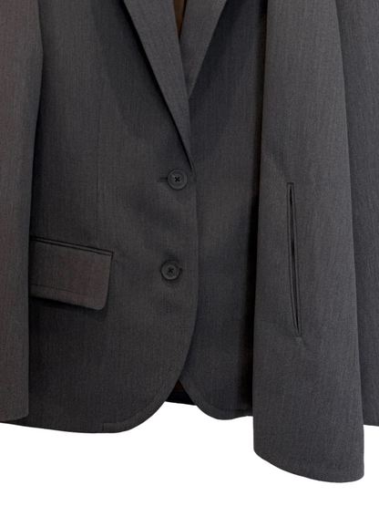 KOLOR DECONSTRUCTED ASYMMETRIC TAILORED WOOL BLAZER