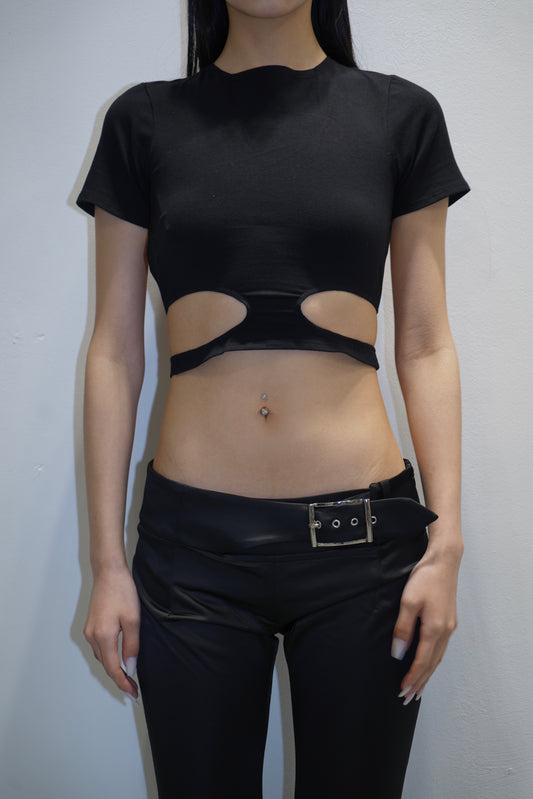 PRESSIAT BLACK CUT OUT TOP