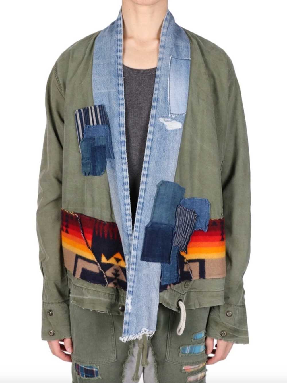 Greg Lauren Kimono Studio Jacket Army/Red