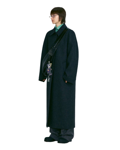 SINGLE BUTTONOED BALMACAAN COAT_DARK GREY