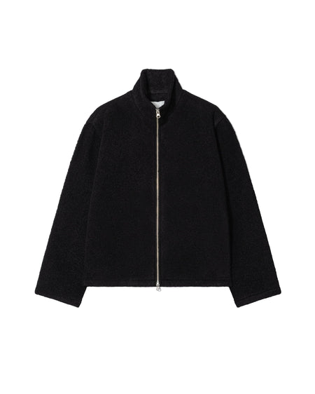 HAIRY BOUCLE ZIP SHIRT JACKET