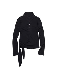 BUTTON UP WRAP T-SHIRT